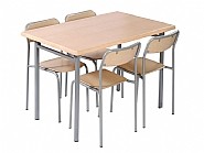 70X120 WERZALİT MASA 4 KÖŞEDEN SABİT BOYALI AYAK