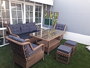 GRAND 3`LÜ ALÜMİNYUM RATTAN SET 